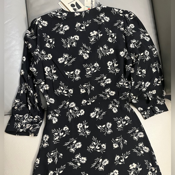 NWT - Frank & Oak Women’s 3/4 Puff Sleeve Floral Print Midi Dress - Size XS - Picture 11 of 13